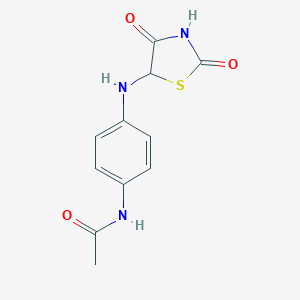 molecular formula C11H11N3O3S B246208 N-{4-[(2,4-dioxo-1,3-thiazolidin-5-yl)amino]phenyl}acetamide 