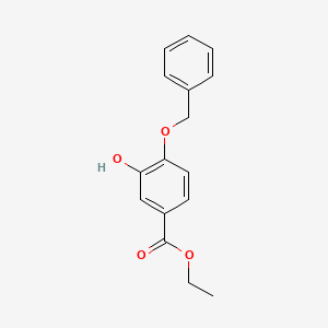 molecular formula C16H16O4 B2462084 4-(苄氧基)-3-羟基苯甲酸乙酯 CAS No. 177429-27-5