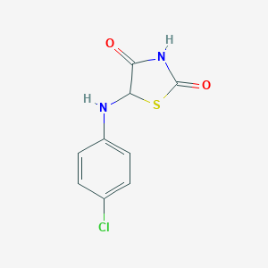 molecular formula C9H7ClN2O2S B246209 5-(4-Chloroanilino)-1,3-thiazolidine-2,4-dione 