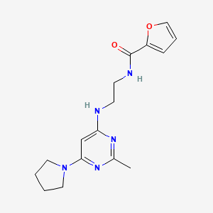 N-(2-((2-methyl-6-(pyrrolidin-1-yl)pyrimidin-4-yl)amino)ethyl)furan-2-carboxamide