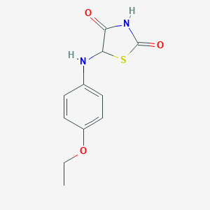 molecular formula C11H12N2O3S B246211 5-(4-Ethoxy-phenylamino)-thiazolidine-2,4-dione 