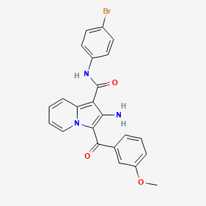 B2462114 2-amino-N-(4-bromophenyl)-3-(3-methoxybenzoyl)indolizine-1-carboxamide CAS No. 903281-39-0