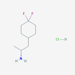 molecular formula C9H18ClF2N B2462118 1-(4,4-Difluorocyclohexyl)propan-2-amine;hydrochloride CAS No. 2287331-35-3