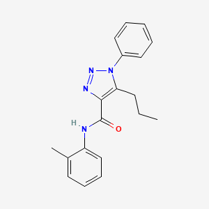 molecular formula C19H20N4O B2462121 1-phenyl-5-propyl-N-(o-tolyl)-1H-1,2,3-triazole-4-carboxamide CAS No. 950255-93-3