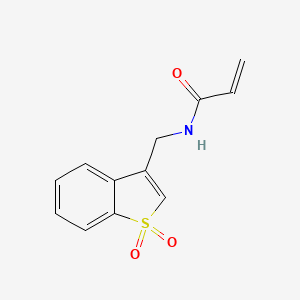 molecular formula C12H11NO3S B2462154 N-[(1,1-dioxo-1lambda6-benzothiophen-3-yl)methyl]prop-2-enamide CAS No. 2094655-23-7