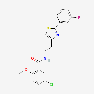 molecular formula C19H16ClFN2O2S B2462157 5-氯-N-{2-[2-(3-氟苯基)-1,3-噻唑-4-基]乙基}-2-甲氧基苯甲酰胺 CAS No. 946204-31-5