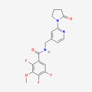 2,4,5-trifluoro-3-methoxy-N-((2-(2-oxopyrrolidin-1-yl)pyridin-4-yl)methyl)benzamide