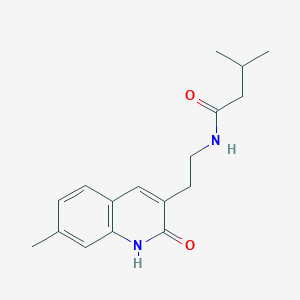 3-methyl-N-(2-(7-methyl-2-oxo-1,2-dihydroquinolin-3-yl)ethyl)butanamide