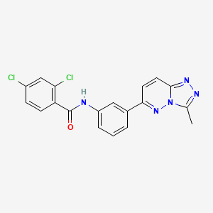 molecular formula C19H13Cl2N5O B2462175 2,4-dichloro-N-(3-(3-methyl-[1,2,4]triazolo[4,3-b]pyridazin-6-yl)phenyl)benzamide CAS No. 891119-50-9