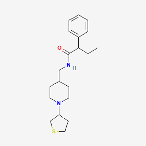 molecular formula C20H30N2OS B2462189 2-phenyl-N-((1-(tetrahydrothiophen-3-yl)piperidin-4-yl)methyl)butanamide CAS No. 2034475-76-6