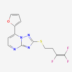 7-(2-Furyl)-2-[(3,4,4-trifluoro-3-butenyl)sulfanyl][1,2,4]triazolo[1,5-a]pyrimidine