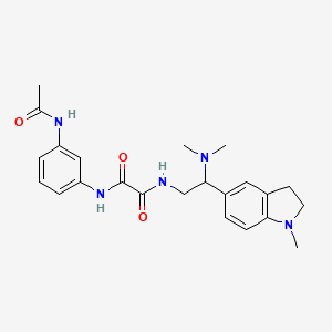 N1-(3-acetamidophenyl)-N2-(2-(dimethylamino)-2-(1-methylindolin-5-yl)ethyl)oxalamide