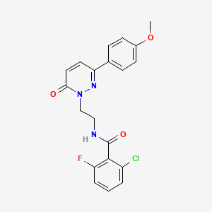 molecular formula C20H17ClFN3O3 B2462202 2-chloro-6-fluoro-N-(2-(3-(4-methoxyphenyl)-6-oxopyridazin-1(6H)-yl)ethyl)benzamide CAS No. 923174-47-4