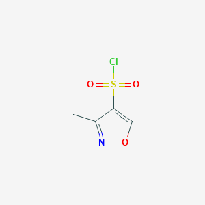molecular formula C4H4ClNO3S B2462207 3-甲基-1,2-噁唑-4-磺酰氯 CAS No. 858489-87-9