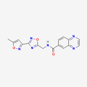 N-((3-(5-methylisoxazol-3-yl)-1,2,4-oxadiazol-5-yl)methyl)quinoxaline-6-carboxamide