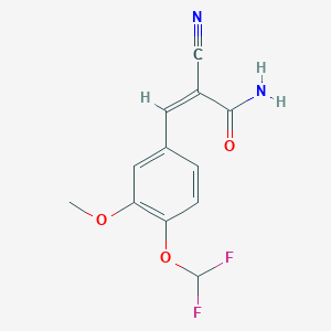 (2Z)-2-cyano-3-[4-(difluoromethoxy)-3-methoxyphenyl]prop-2-enamide