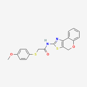 molecular formula C19H16N2O3S2 B2462215 N-(4H-色烯[4,3-d]噻唑-2-基)-2-((4-甲氧基苯基)硫代)乙酰胺 CAS No. 923078-08-4