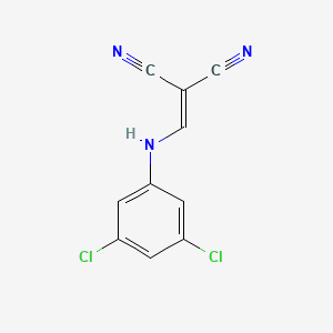 molecular formula C10H5Cl2N3 B2462216 (((3,5-Dichlorophenyl)amino)methylene)methane-1,1-dicarbonitrile CAS No. 42265-25-8