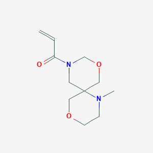 molecular formula C11H18N2O3 B2462217 1-(1-Methyl-4,8-dioxa-1,10-diazaspiro[5.5]undecan-10-yl)prop-2-en-1-one CAS No. 2361658-17-3