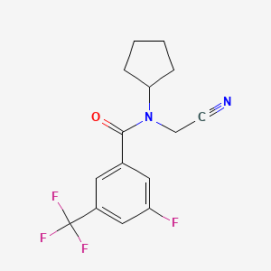 molecular formula C15H14F4N2O B2462218 N-(cyanomethyl)-N-cyclopentyl-3-fluoro-5-(trifluoromethyl)benzamide CAS No. 2094478-62-1
