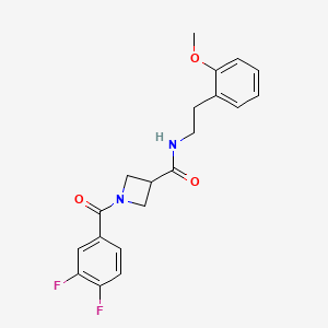 molecular formula C20H20F2N2O3 B2462219 1-(3,4-difluorobenzoyl)-N-(2-methoxyphenethyl)azetidine-3-carboxamide CAS No. 1334369-41-3