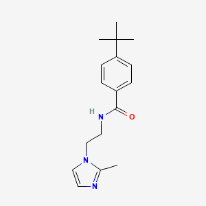 molecular formula C17H23N3O B2462226 4-(tert-butyl)-N-(2-(2-methyl-1H-imidazol-1-yl)ethyl)benzamide CAS No. 1286732-28-2