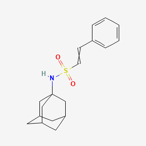 molecular formula C18H23NO2S B2462230 N-(adamantan-1-yl)-2-phenylethene-1-sulfonamide CAS No. 315692-18-3