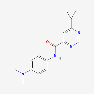6-Cyclopropyl-N-[4-(dimethylamino)phenyl]pyrimidine-4-carboxamide
