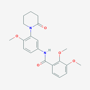 molecular formula C21H24N2O5 B2462238 2,3-dimethoxy-N-(4-methoxy-3-(2-oxopiperidin-1-yl)phenyl)benzamide CAS No. 941919-61-5