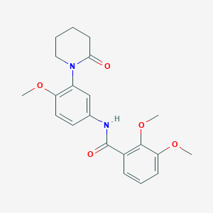 molecular formula C21H24N2O5 B2462238 2,3-diméthoxy-N-[4-méthoxy-3-(2-oxopipéridin-1-yl)phényl]benzamide CAS No. 941919-61-5