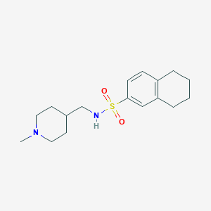 molecular formula C17H26N2O2S B2462243 N-[(1-methylpiperidin-4-yl)methyl]-5,6,7,8-tetrahydronaphthalene-2-sulfonamide CAS No. 953141-69-0