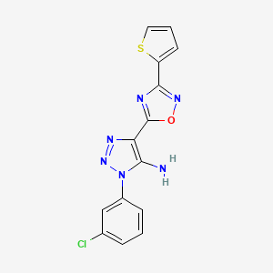 1-(3-chlorophenyl)-4-(3-(thiophen-2-yl)-1,2,4-oxadiazol-5-yl)-1H-1,2,3-triazol-5-amine