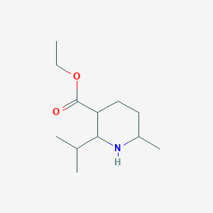 molecular formula C12H23NO2 B2462246 Ethyl 6-methyl-2-propan-2-ylpiperidine-3-carboxylate CAS No. 2248358-09-8