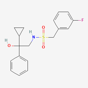 molecular formula C18H20FNO3S B2462248 N-(2-cyclopropyl-2-hydroxy-2-phenylethyl)-1-(3-fluorophenyl)methanesulfonamide CAS No. 1421529-51-2