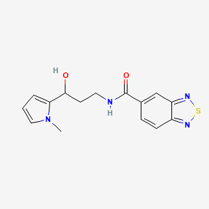 N-(3-hydroxy-3-(1-methyl-1H-pyrrol-2-yl)propyl)benzo[c][1,2,5]thiadiazole-5-carboxamide