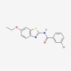 molecular formula C16H13BrN2O2S B2462256 3-溴-N-(6-乙氧基-1,3-苯并噻唑-2-基)苯甲酰胺 CAS No. 321555-70-8