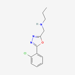 molecular formula C12H14ClN3O B2462258 {[5-(2-Chlorophenyl)-1,3,4-oxadiazol-2-yl]methyl}(propyl)amine CAS No. 791079-96-4