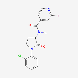 molecular formula C17H15ClFN3O2 B2462260 N-[1-(2-chlorophenyl)-2-oxopyrrolidin-3-yl]-2-fluoro-N-methylpyridine-4-carboxamide CAS No. 1311424-59-5