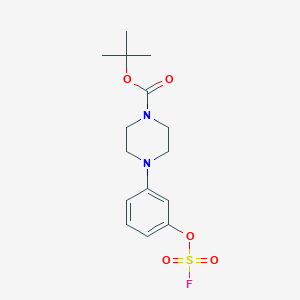 molecular formula C15H21FN2O5S B2462261 Tert-butyl 4-(3-fluorosulfonyloxyphenyl)piperazine-1-carboxylate CAS No. 2411269-83-3