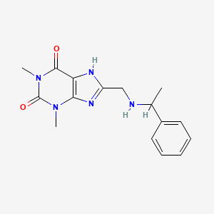 1,3-dimethyl-8-[(1-phenylethylamino)methyl]-7H-purine-2,6-dione