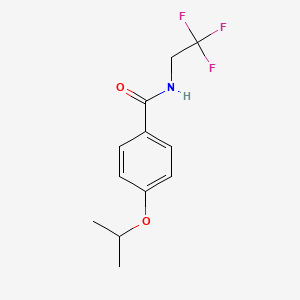 molecular formula C12H14F3NO2 B2462263 4-Propan-2-yloxy-N-(2,2,2-trifluoroethyl)benzamide CAS No. 2324586-10-7