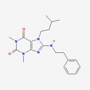 7-isopentyl-1,3-dimethyl-8-(phenethylamino)-1H-purine-2,6(3H,7H)-dione