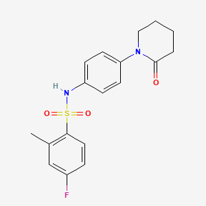 4-fluoro-2-methyl-N-(4-(2-oxopiperidin-1-yl)phenyl)benzenesulfonamide