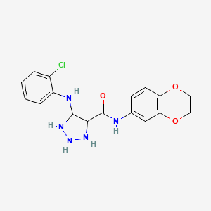 5-[(2-chlorophenyl)amino]-N-(2,3-dihydro-1,4-benzodioxin-6-yl)-1H-1,2,3-triazole-4-carboxamide