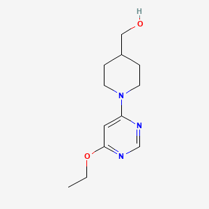 molecular formula C12H19N3O2 B2462287 (4-ピペリジン-4-イルメチル)-6-エトキシピリミジン CAS No. 1353945-79-5