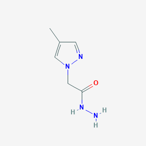 molecular formula C6H10N4O B2462291 2-(4-methyl-1H-pyrazol-1-yl)acetohydrazide CAS No. 1004644-53-4