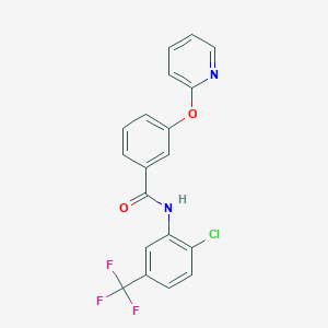 molecular formula C19H12ClF3N2O2 B2462295 N-(2-氯-5-(三氟甲基)苯基)-3-(吡啶-2-氧基)苯甲酰胺 CAS No. 1797017-52-7
