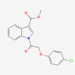 molecular formula C18H14ClNO4 B2462303 Methyl 1-[2-(4-chlorophenoxy)acetyl]indole-3-carboxylate CAS No. 352340-29-5