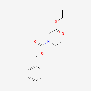 molecular formula C14H19NO4 B2462309 Ethyl 2-((benzyloxycarbonyl)(ethyl)amino)acetate CAS No. 71931-17-4