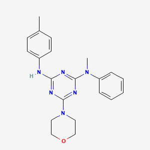 molecular formula C21H24N6O B2462312 N2-甲基-6-吗啉-N2-苯基-N4-(对甲苯基)-1,3,5-三嗪-2,4-二胺 CAS No. 946313-82-2